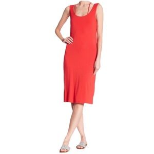 BOBEAU Red Criss-Cross Back Midi Dress XL NWT